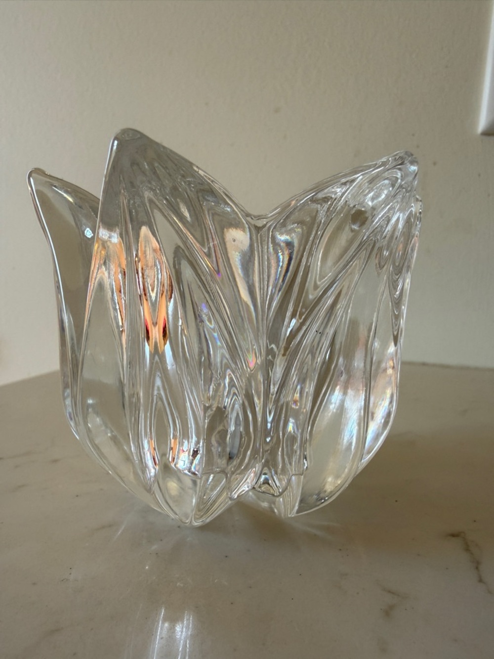 Kosta Boda Crystal Tulip / Rose Bowl or Votive Candle Holder